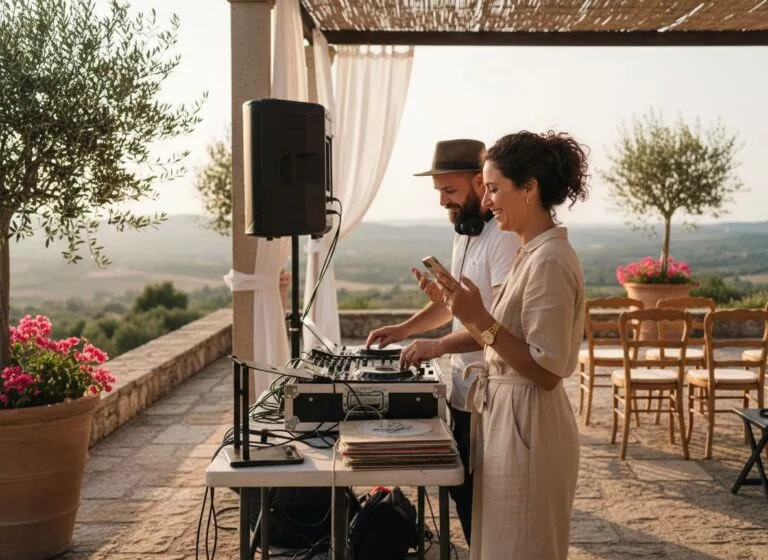 Координатор согласует время с DJ перед началом